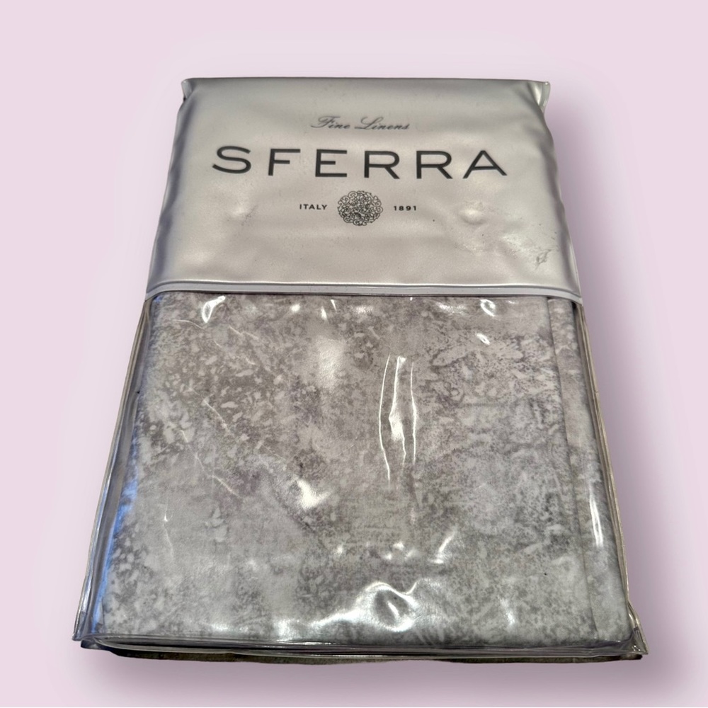 SFERRA Italy Continental/Euro sham platinum silver/white granite